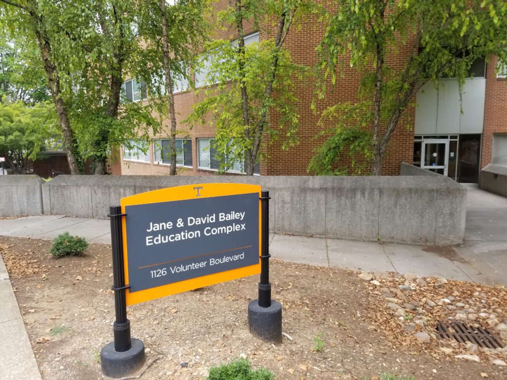 Sign in front of David T. Bailey College of Education Health and Human Sciences