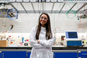 female engineer in lab